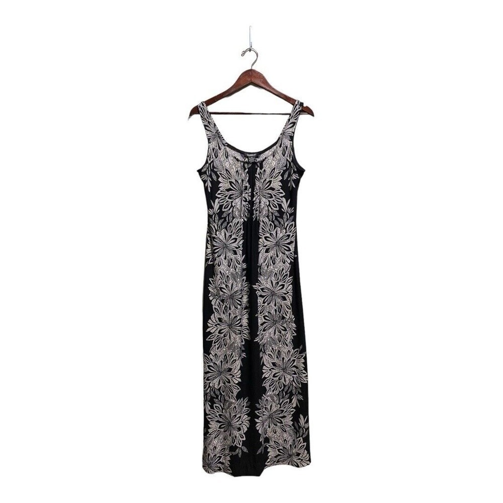 Glamour Women's Dress Sleeveless Black and White Size 10 Knee Length‎
